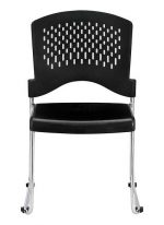 Buy Eurotech S4000 Black Stacking Guest Chair with Floor Glides