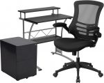 Home Office Desk and Chair 3-Piece Sets